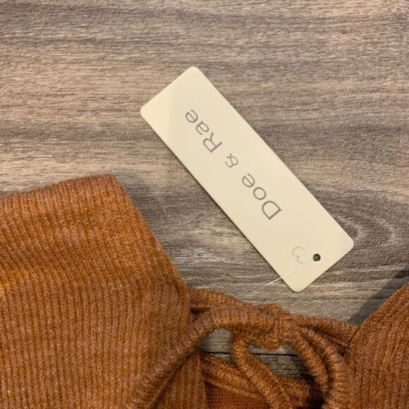 Doe + Rae Anthropologie Sweater.  Size: L. Crossover style on back - Picture 2 of 4